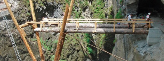 Brücke für Steganlage Kitzlochklamm Brücke für Steganlage Kitzlochklamm